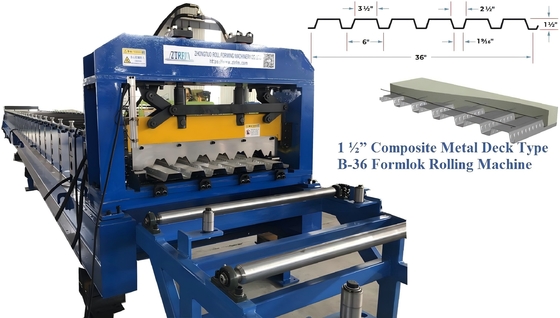 1.5′′ Type B Roof Deck Roof Deck Floor Decking Roll Forming Machine (Машина для формования роллов на крыше, на крыше, на полу и на крыше)