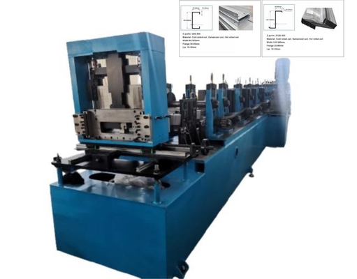 Автоматически меняемый размер C Z Purlin Roll Forming Machine для оцинкованной катушки